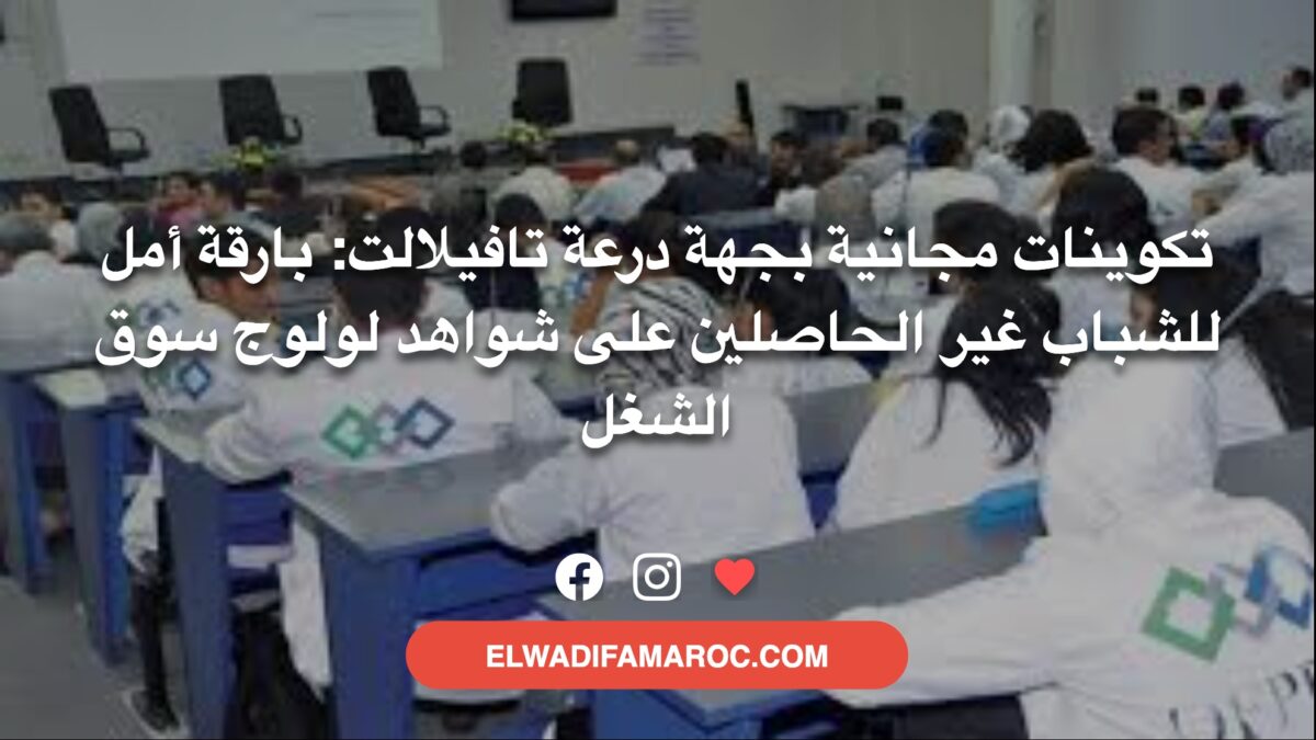تكوينات مجانية بجهة درعة تافيلالت: بارقة أمل للشباب غير الحاصلين على شواهد لولوج سوق الشغل